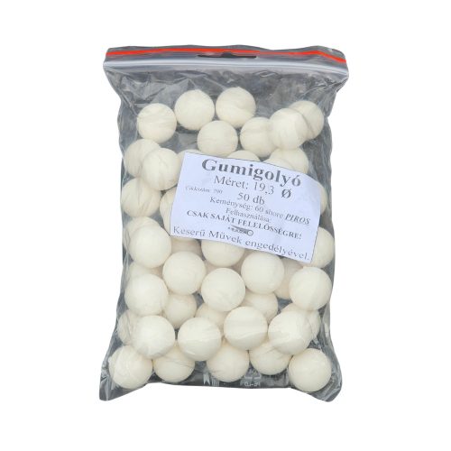 Gumigolyó 19,3 mm 4,4g fehér 50-55 shore