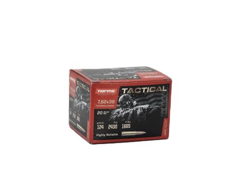 7,62x39 Norma FMJ Jaktmatch 8,0g/124gr (20db-os)