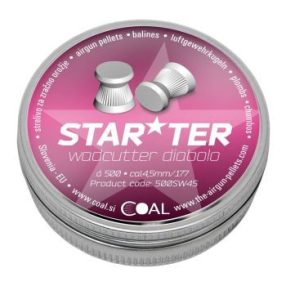   4,5 mm Coal Starter Wadcutter diabolo lapos 0,45g/6,94gr ( 500db )